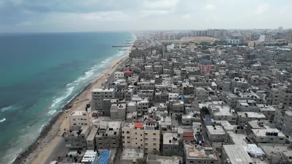Before and after drone videos show a devastated Gaza