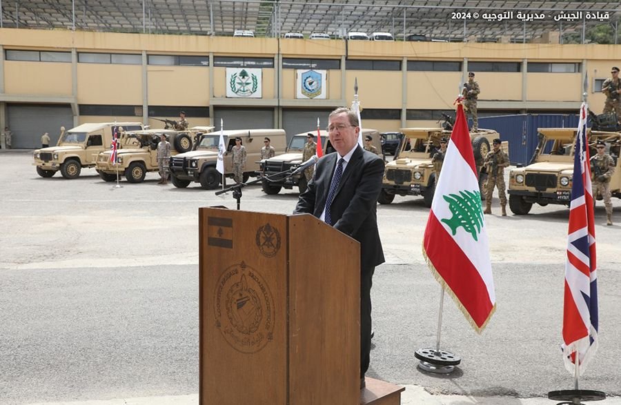 Ceremony for receiving a donation offered by the British authorities to the Lebanese Army