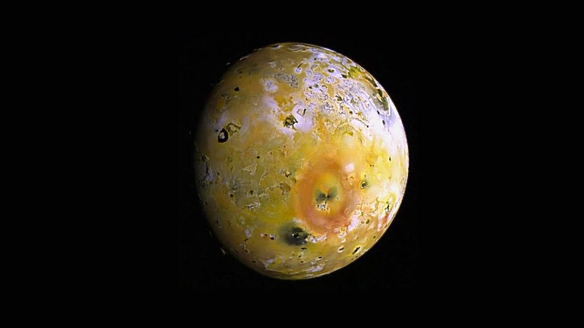 A view of Io captured by the Galileo spacecraft