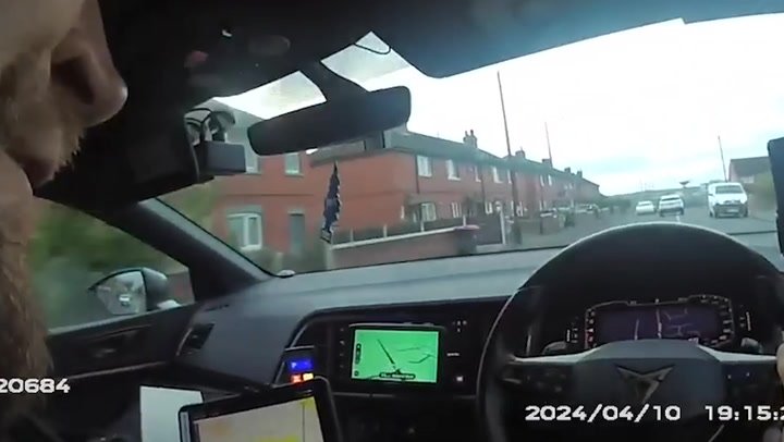 Speeding Driver Reverses Wrong Way At 60mph Before He Is Caught By Police Officer On A Bike