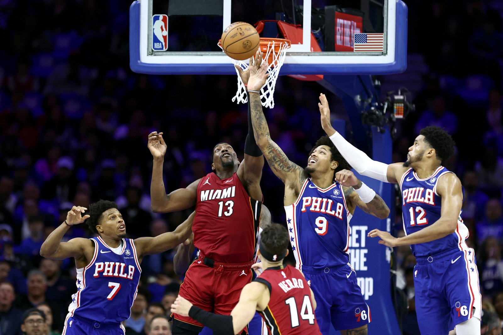 Sixers rally to beat Heat, book playoff clash with Knicks