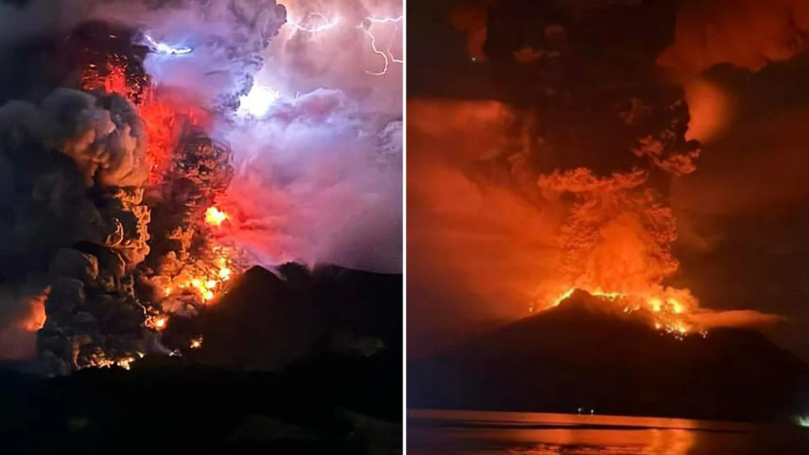 Thousands forced to flee their homes as massive Indonesian ‘Ring of Fire’ volcano erupts sparking tsunami warning