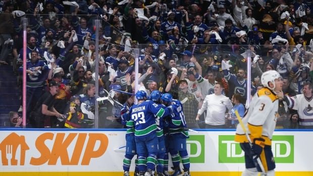 Vancouver Canucks claw out 4-2 win over Nashville Predators in Game 1