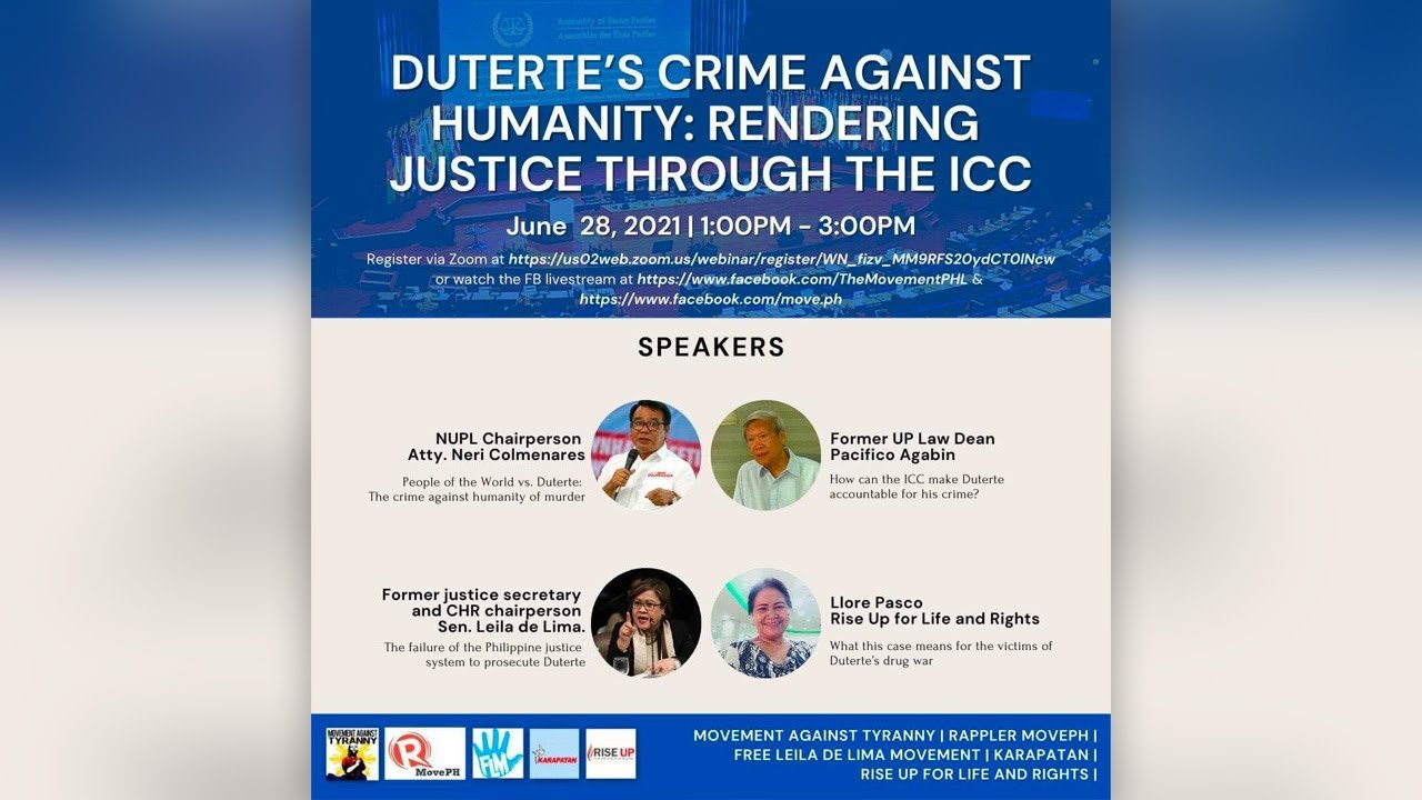 Duterte’s crime against humanity: Rendering justice through the ICC