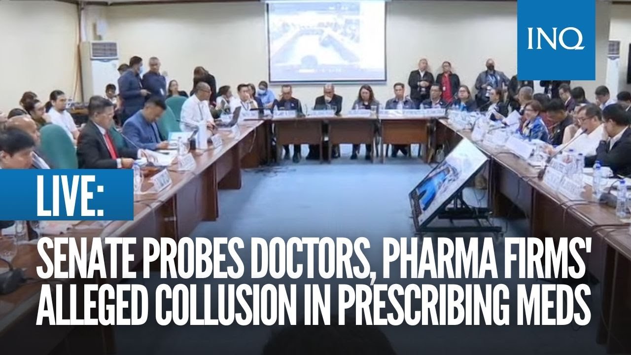 LIVE: Senate probes alleged scheme between doctors, pharma firms in prescribing medicines