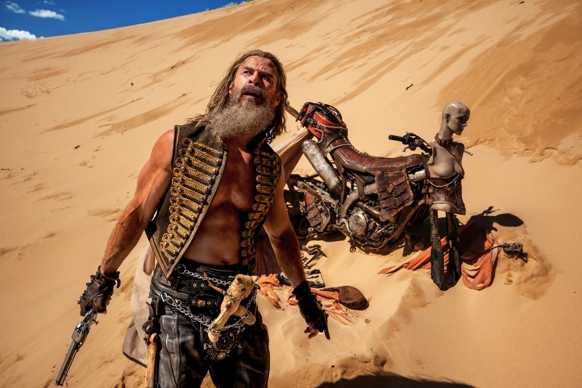 Chris Hemsworth is twisted as Dementus in “Furiosa: A Mad Max Saga”