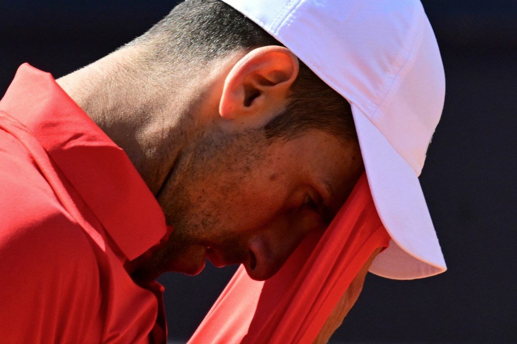 Djokovic to undergo scans as shock Rome exit follows bottle drama