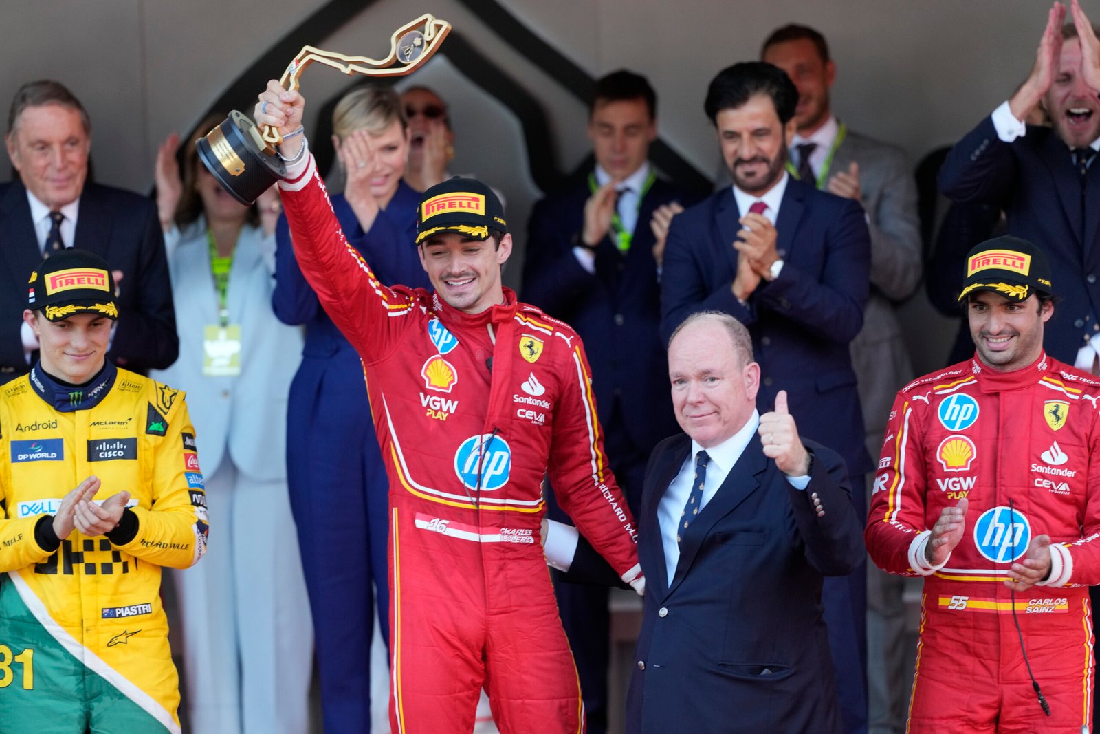 Ferrari’s Leclerc wins Monaco GP from pole position