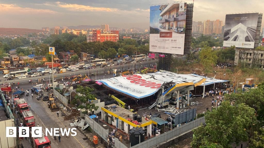 Fourteen killed and dozens injured after Mumbai billboard collapse