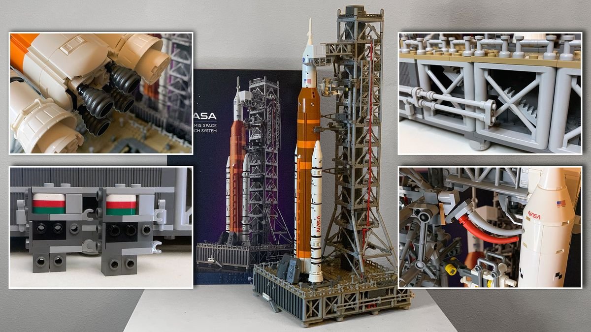 From tails to (umbilical) arms, the hidden details in Lego’s new Artemis SLS rocket