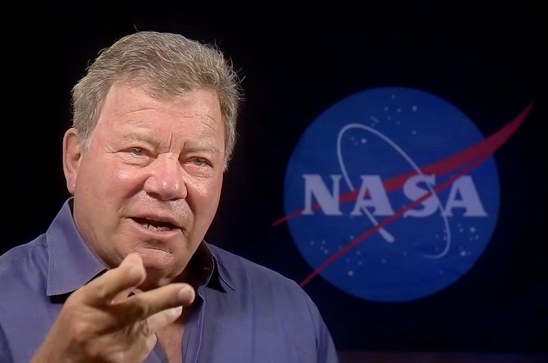 William Shatner seen here in a 2016 NASA video