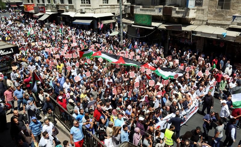 FILE PHOTO Protest in support of Palestinians in Gaza in Amman