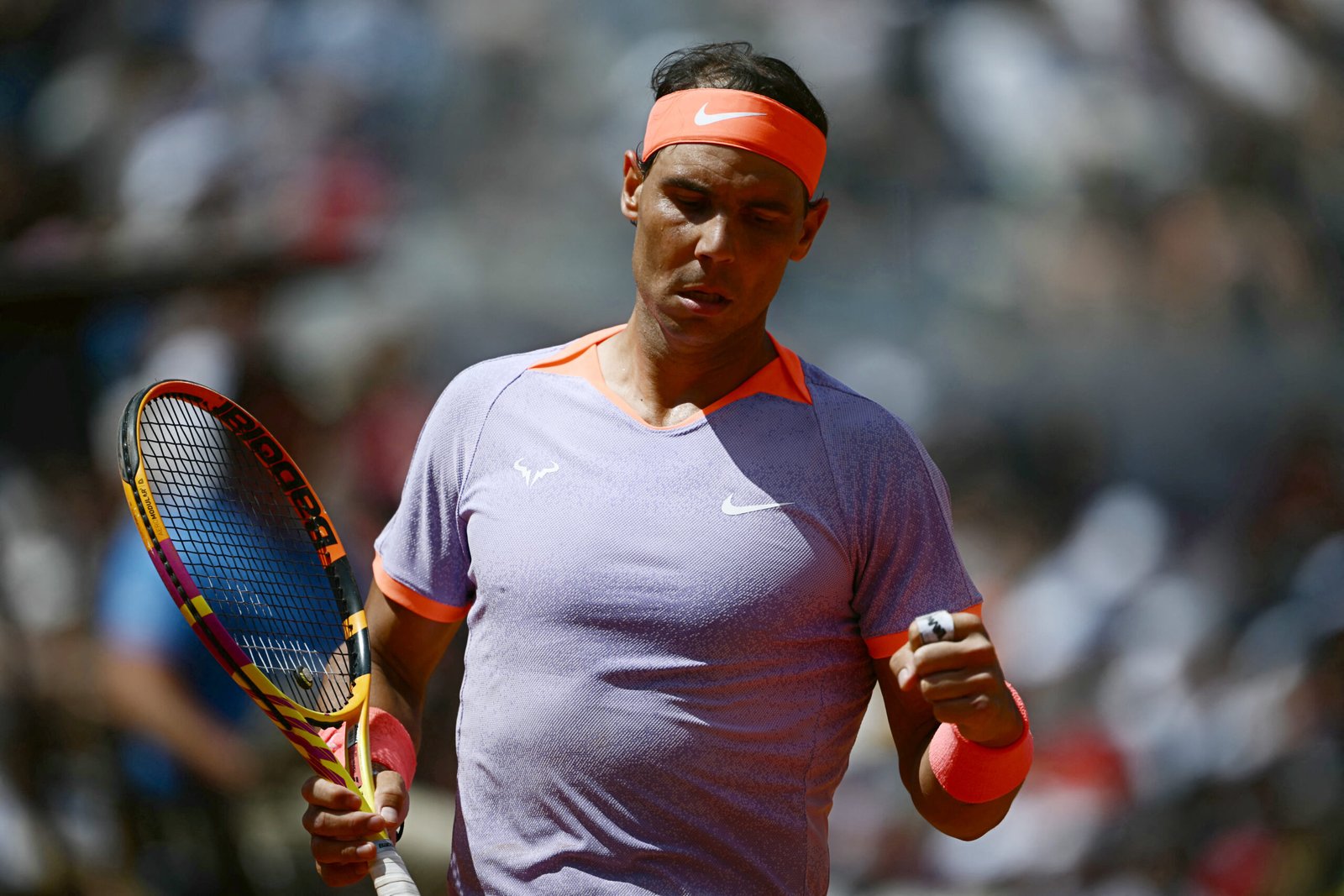 Rafael Nadal returns to Roland Garros to practice