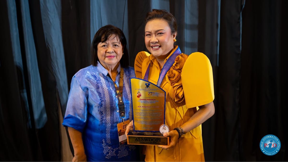 Toledo City Mayor Marjorie Perales honored as Outstanding City Mayor in Visayas