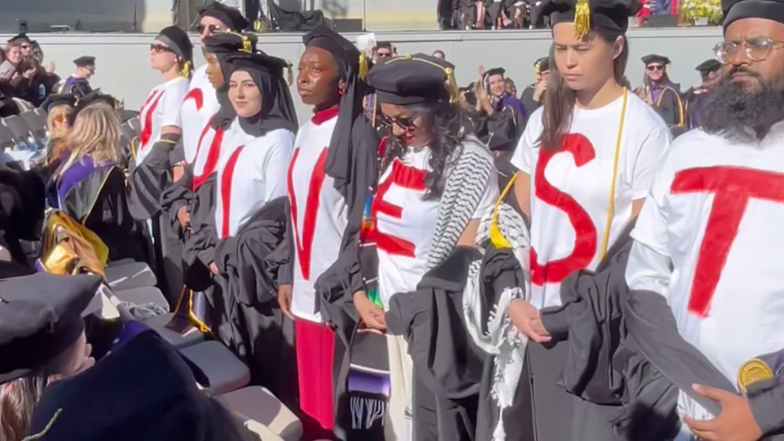 US students use graduation to stand with Palestine | Protests