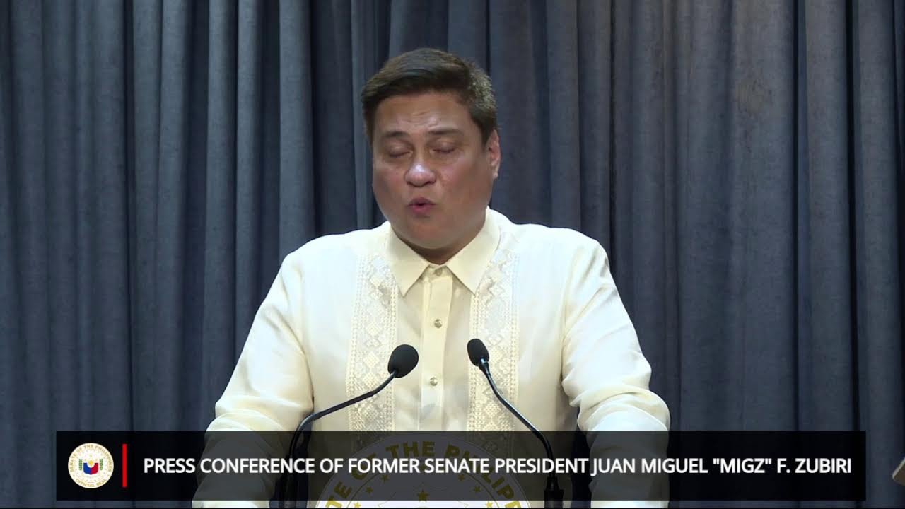 Press Conference of former Senate President Juan Miguel “Migz” F. Zubiri (May 20, 2024)