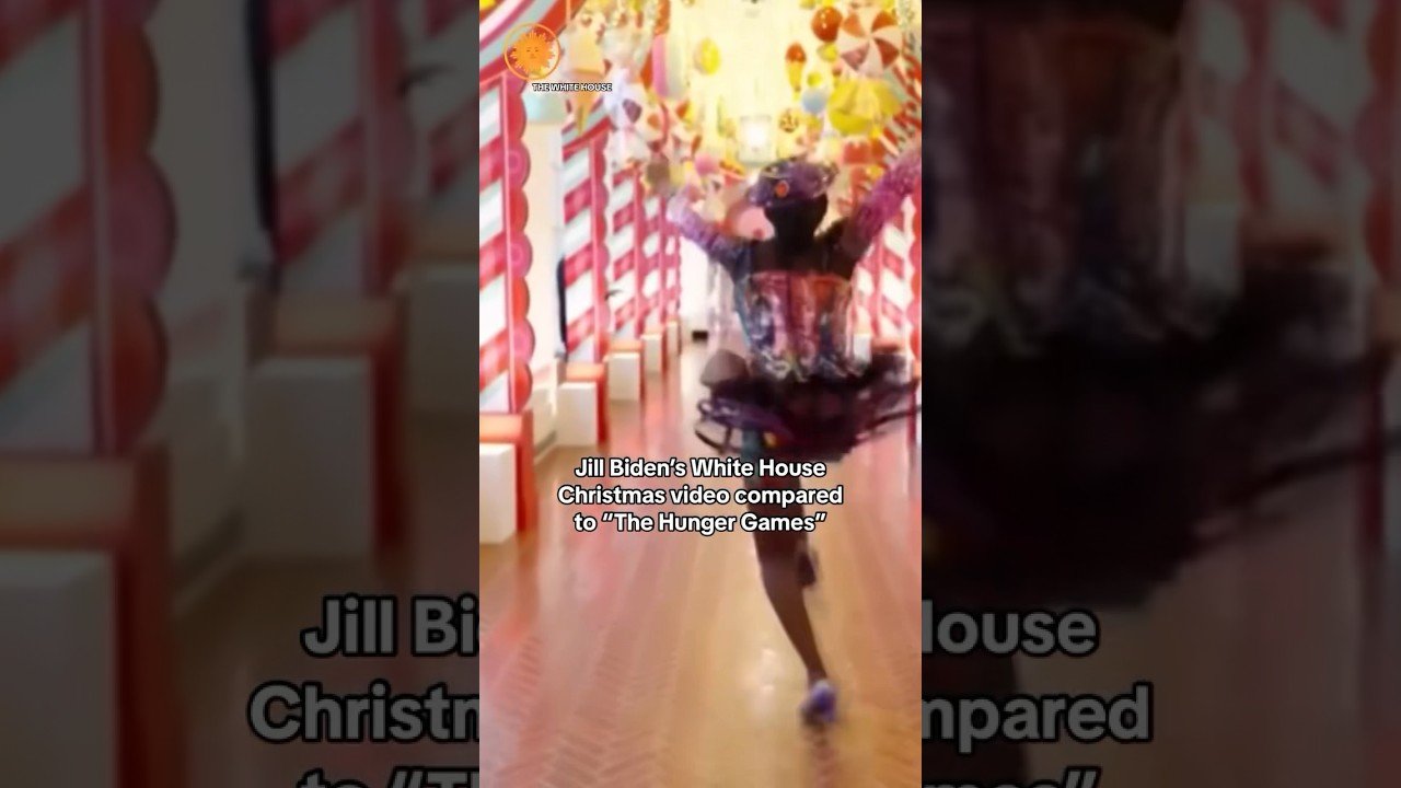 Jill Biden White House Christmas video compared to “The Hunger Games” #shorts