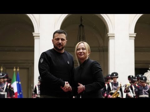 Roma accoglie il presidente ucraino Zelensky in visita ufficiale