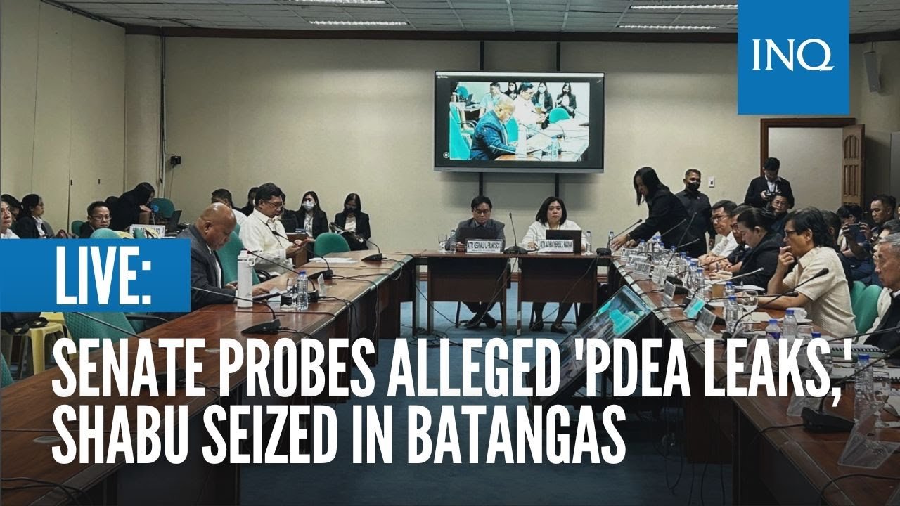 LIVE: Senate probes alleged ‘PDEA leaks,’ shabu seized in Batangas
