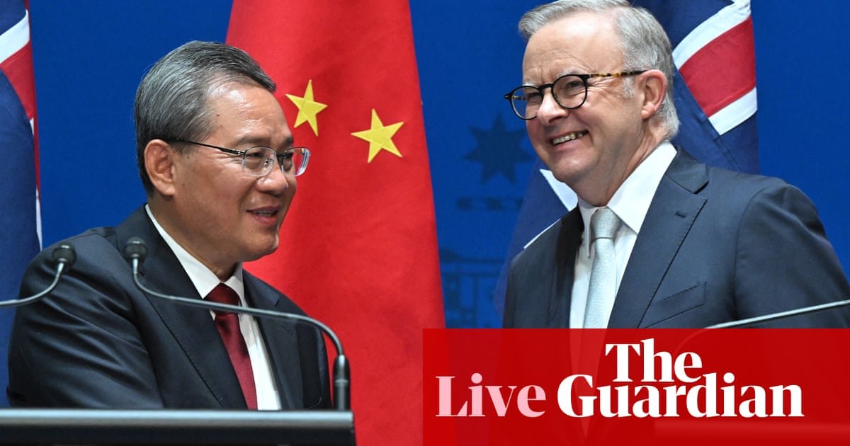 Australia news live Anthony Albanese says dialogue with China patient calibrated and deliberate | Australia news