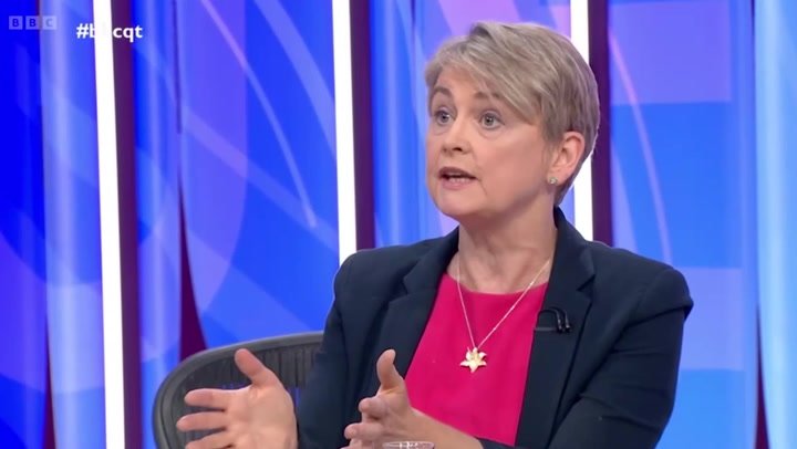 Question Time viewer clashes with Yvette Cooper over avoiding