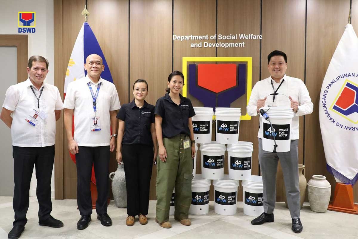 DSWD Chief Receives Water Filtration Kits From Waves For Water