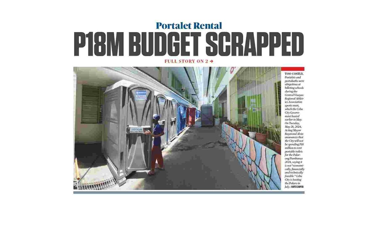 Did local news fumble on story about P18M portalets and portabaths for Palaro? Budget not scrapped, items were just rebid.