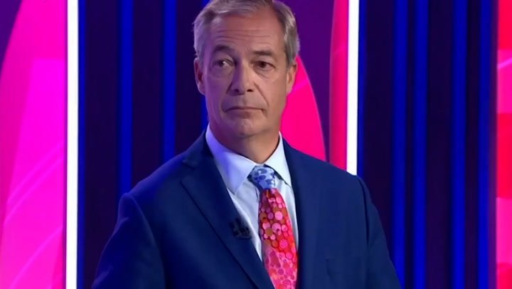Nigel Farage clashes with Fiona Bruce as she reads rude remarks made by Reform candidates