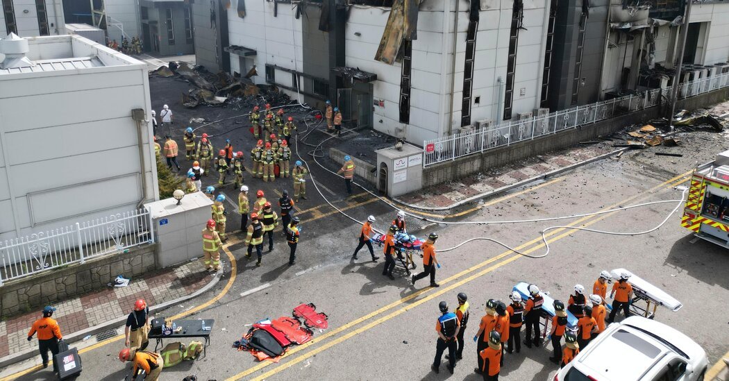 Fire at Lithium Battery Plant in South Korea Kills at Least 22