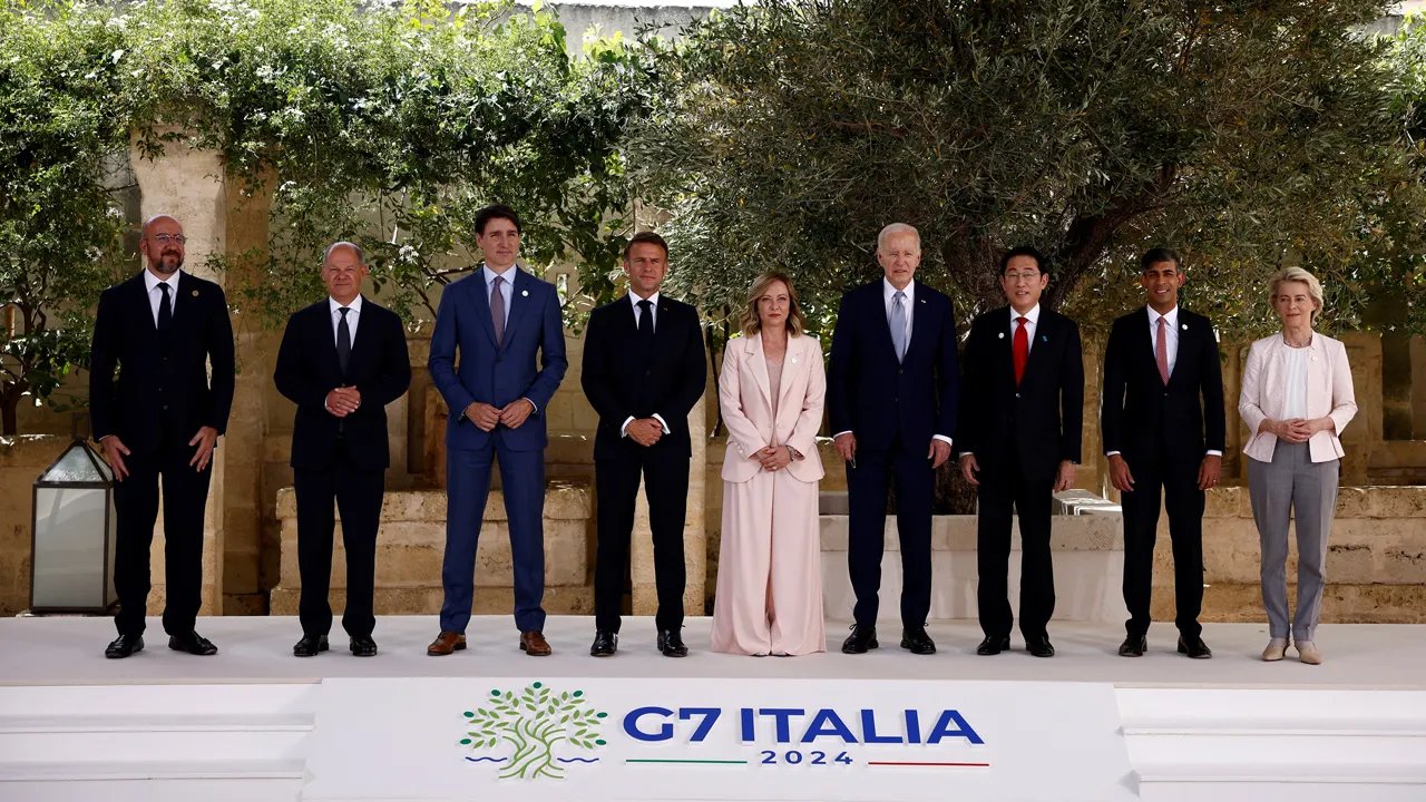 G 7 summit begins as leaders back deal to use interest from Russian assets for Ukraine aid