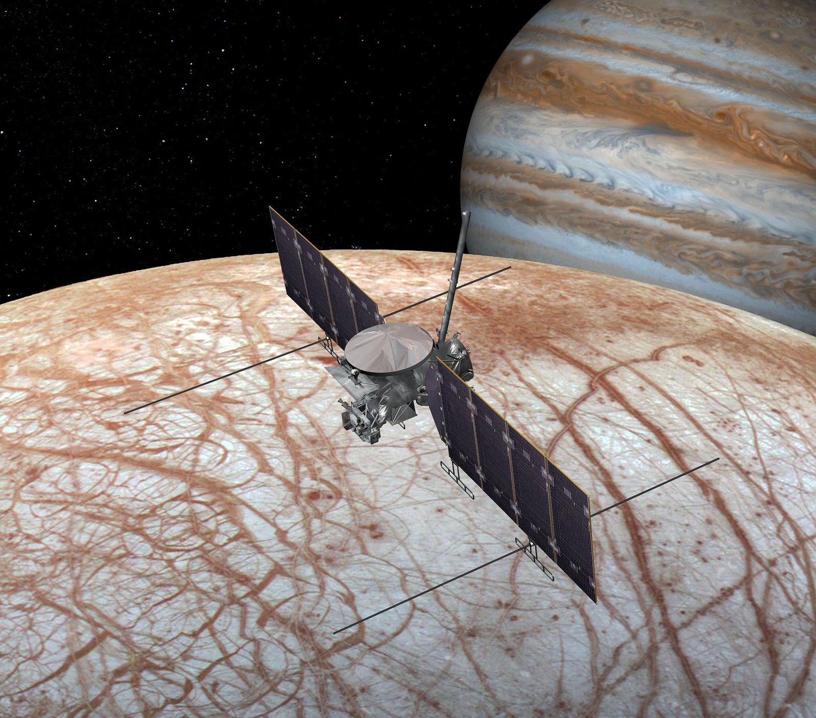 NASA Installs High Gain Antenna for Mission to Study Icy Moon of Jupiter