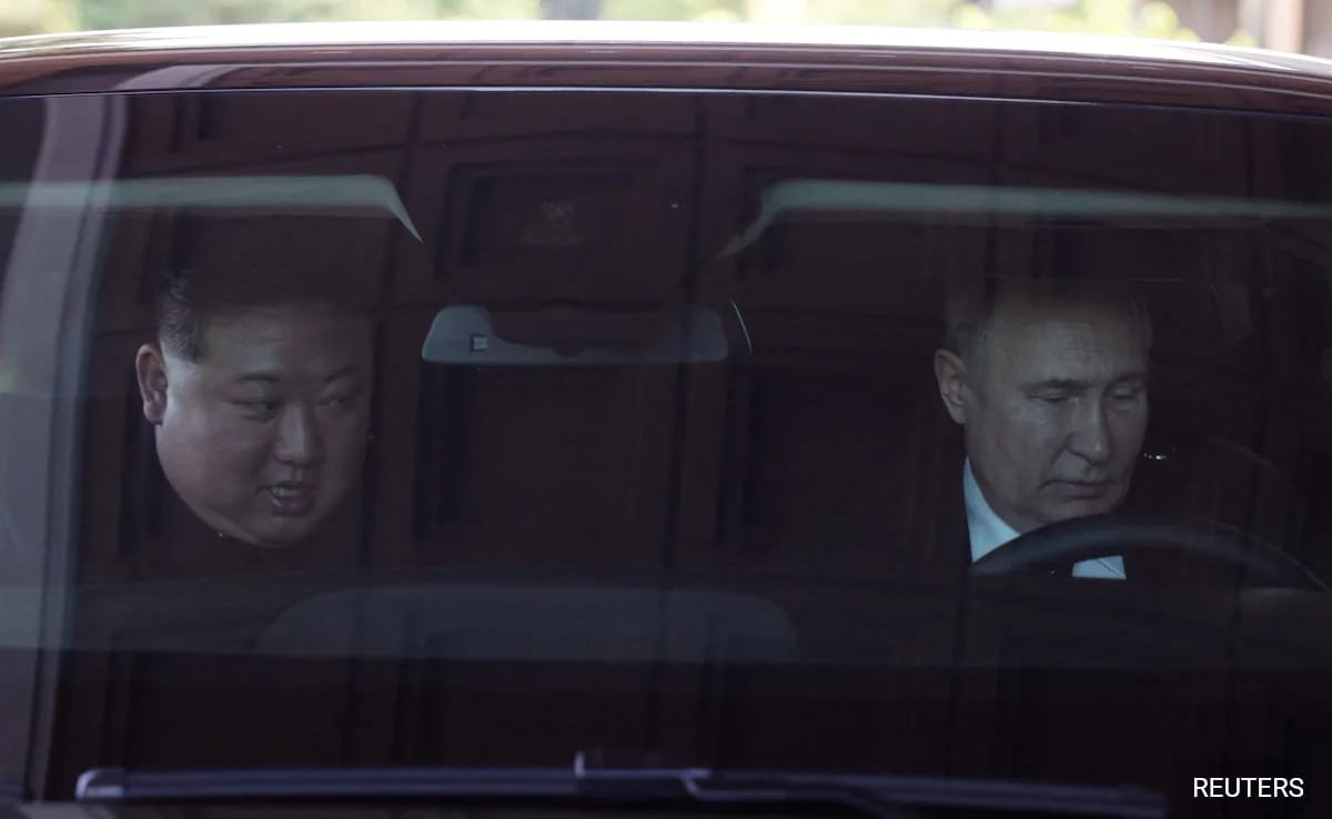 Putin Kim Jong Un Take Turns To Drive Each Other In Russian Made Limousine