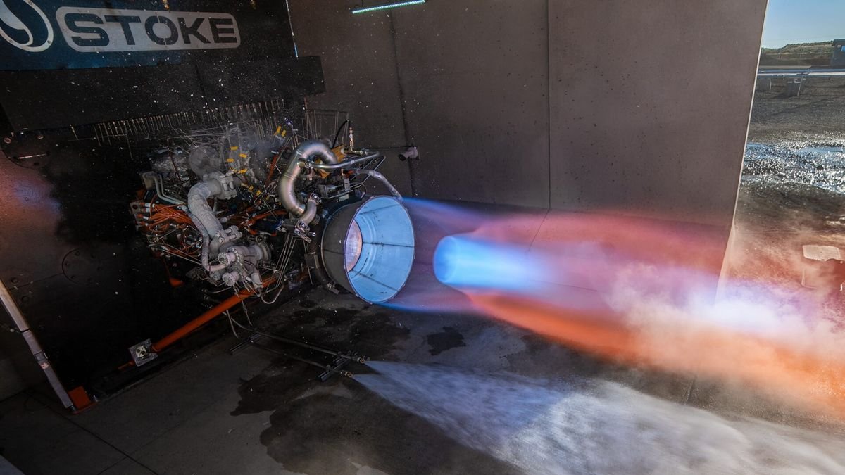 Stoke Space test-fires engine for upcoming fully reusable rocket (photos)
