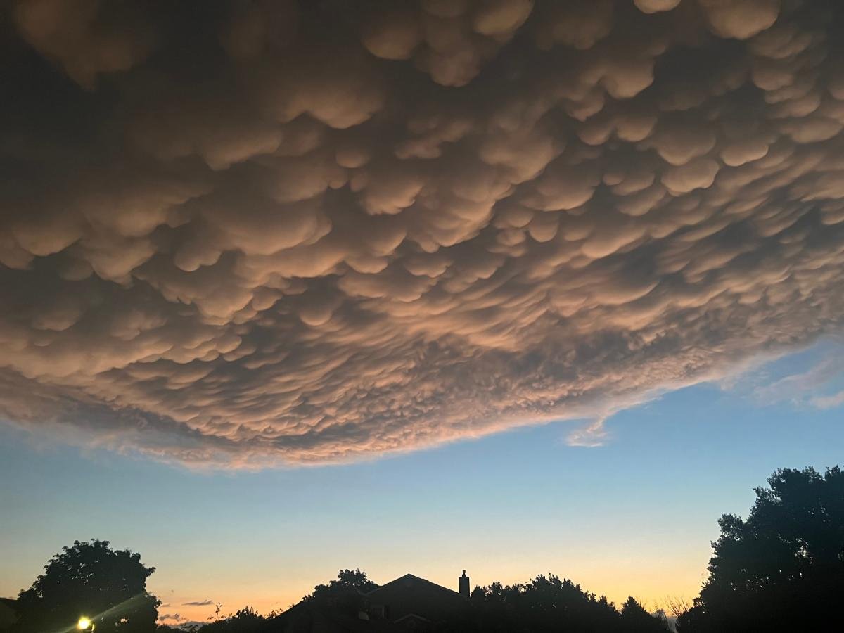Did you see the sky over Bucks County on Sunday night Mammatus clouds put in a show