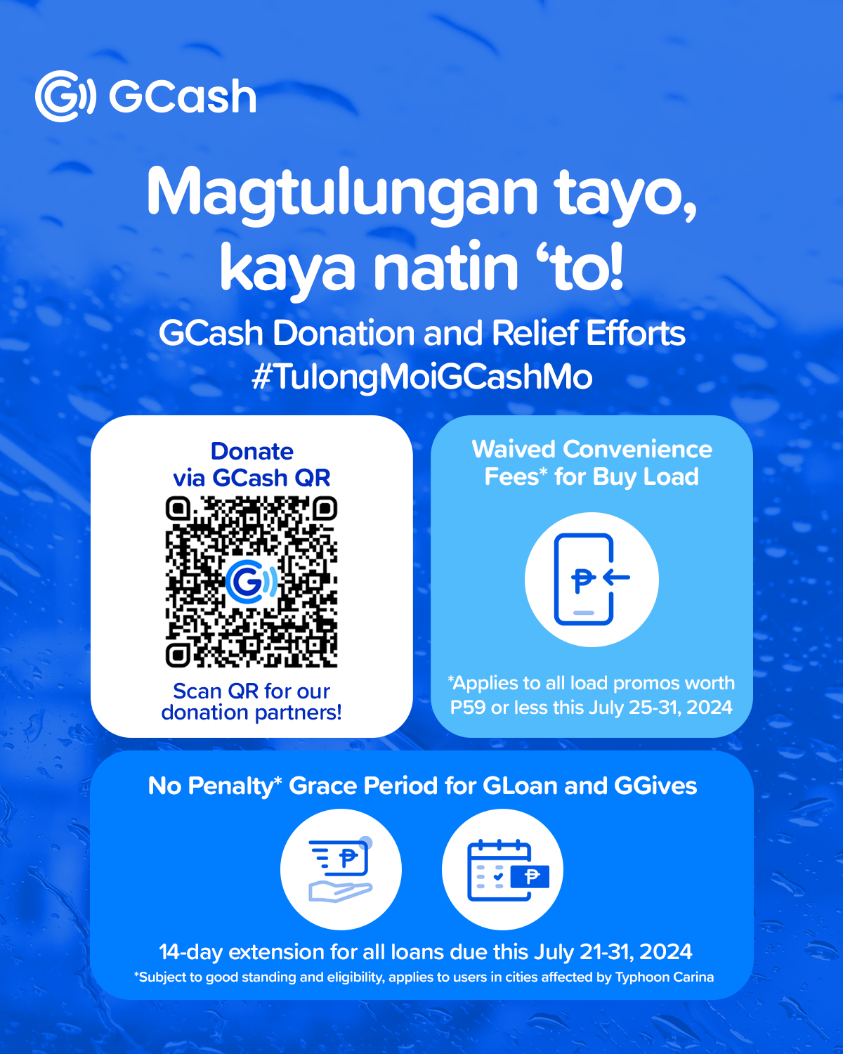 GCash extends assistance to users affected by typhoon Carina