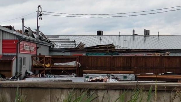 Apparent tornado touches down in Ayr, Ont., downing trees and power lines and damaging business