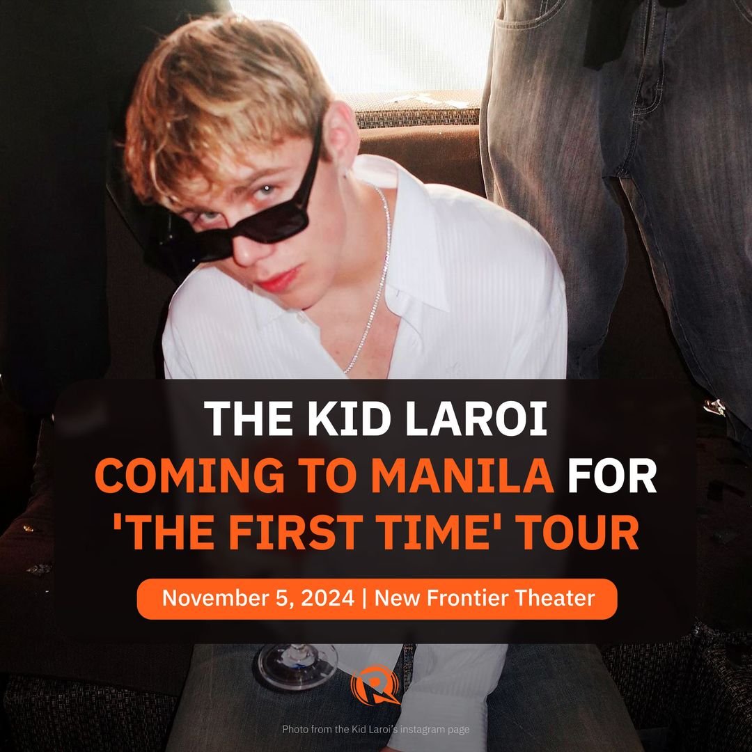 Australian singer and rapper The Kid Laroi, known for his hit "Stay" with Justin Bieber, will be coming to Manila for his "The First Time" tour on Nov