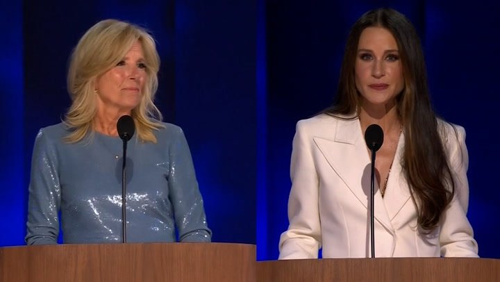 Ashley and Jill Biden pay tribute to Joe at DNC