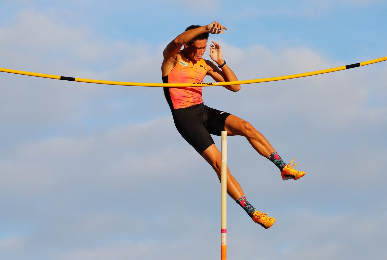 CONGRATULATIONS, EJ!  Filipino Olympic pole vaulter EJ Obiena earns a podium finish in the Lausanne leg of the Diamond League, finishing tied for thir