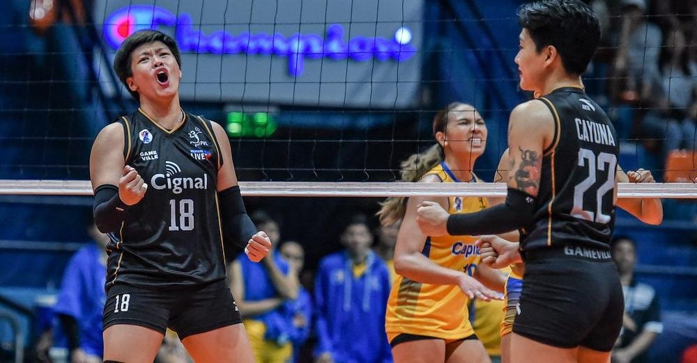 Cignal overcomes Tushova's 50-point explosion, Akari stays perfect to reach PVL semis