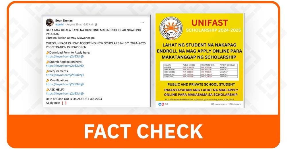 FACT CHECK: Applications for CHED-UniFAST’s education aid program not yet open