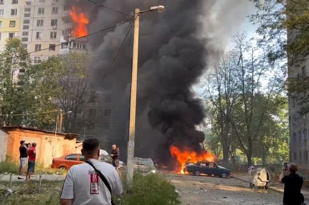 Five dead including teen girl, 14, as Russian bomb strikes playground in busy Kharkiv