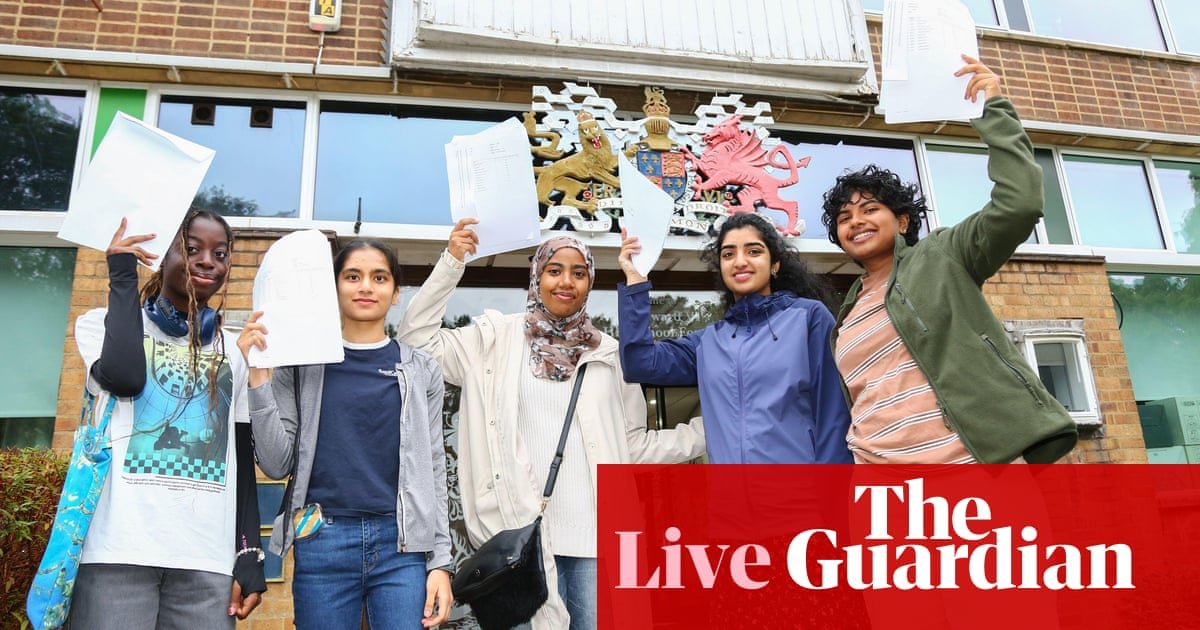 GCSE results day live: gap between London and north-east of England narrows for first time decade | GCSEs