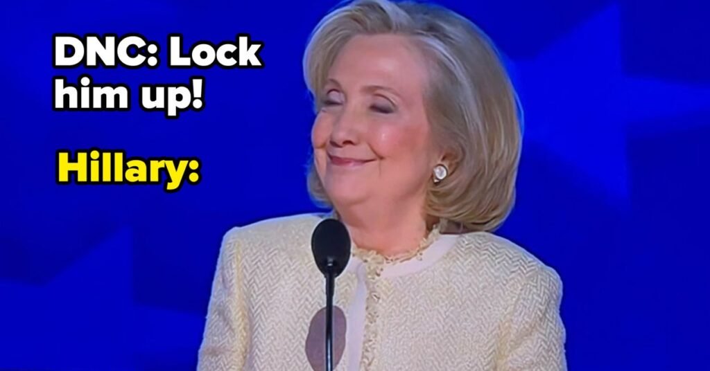 Hillary Clinton's Reaction To DNC's Lock Him Up Chant