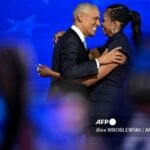 Michelle Obama and Barack Obama rally Democrats in Chicago