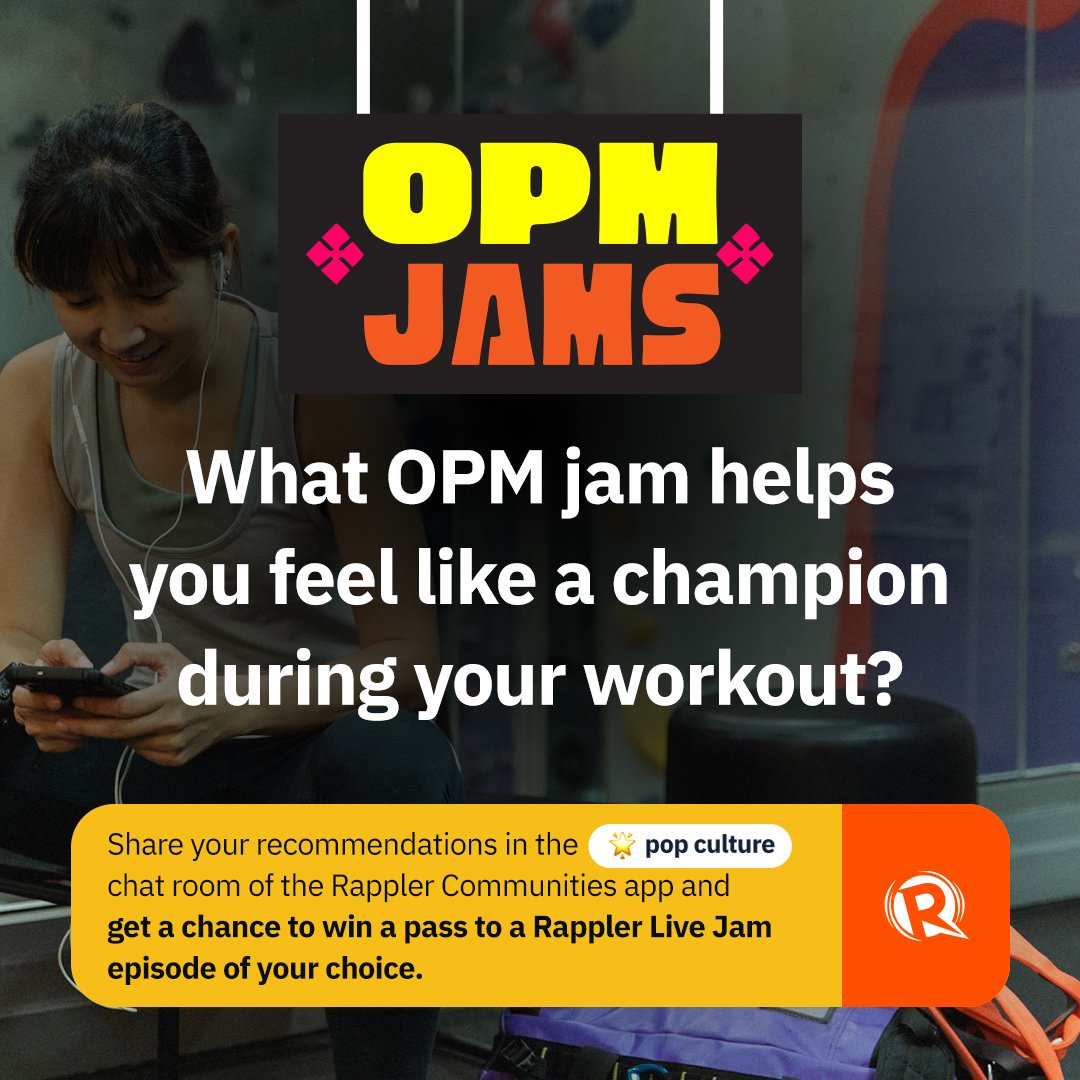 ON LOOP  Music can fuel intense workouts and also ease your cooldowns. What OPM Jam gets you in the zone for your active days? Share your workout play