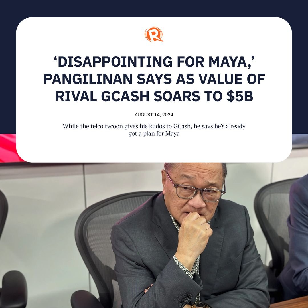 Pangilinan had always been generous with his respect for GCash, even admitting two months ago that it was more popular than Maya, but he indicated tha