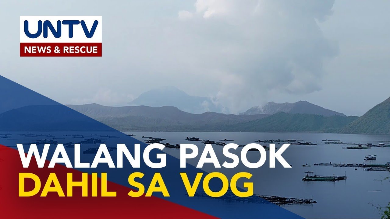 Pasok sa ilang bayan sa Batangas, kanselado dahil sa volcanic smog sa paligid ng Taal volcano