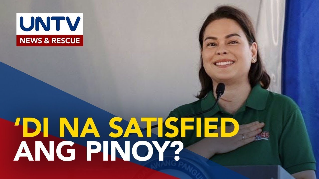 Pinakabagong satisfaction ratings ni VP Sara Duterte, bumaba - SWS Survey