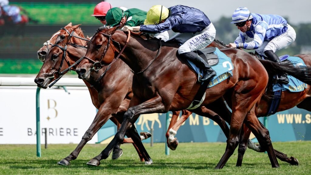 Mqse De Sevigne (A. Pouchin) wins Sumbe Prix Jean Romanet G1 in Deauville, France, 18/08/2024, photo: Zuzanna Lupa